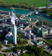 Das Werksgelände der Schweighofer Fiber GmbH